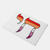 Lesbische Pride Vlag Chai Deurmat (Schuin)