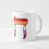 Lesbische Pride Vlag Chai Grote Koffiekop (Voorkant rechts)