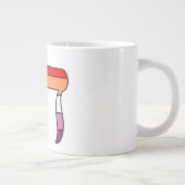 Lesbische Pride Vlag Chai Grote Koffiekop (Rechts)