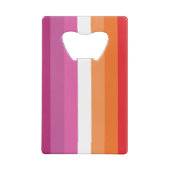 Lesbische Pride-vlag Creditkaart Flessenopener (Achterkant)