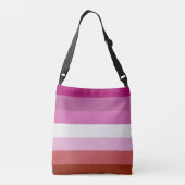 Lesbische Pride-vlag Crossbody Tas (Achterkant)