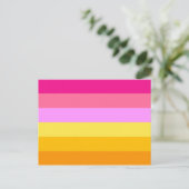 Lesbische Pride-vlag (dageraad) Briefkaart (Staand voorkant)