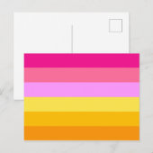 Lesbische Pride-vlag (dageraad) Briefkaart (Voorkant / Achterkant)