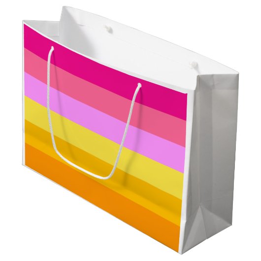 Lesbische Pride-vlag (dageraad) Groot Cadeauzakje (Voorkant Gekanteld)
