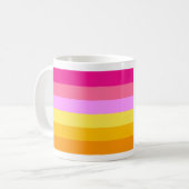 Lesbische Pride-vlag (dageraad) Koffiemok (Voorkant links)
