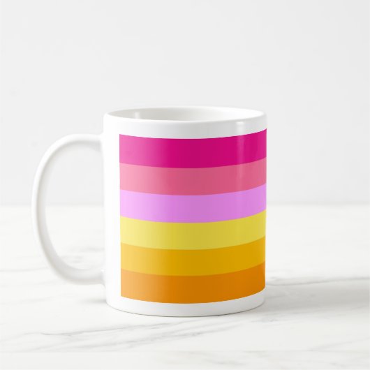 Lesbische Pride-vlag (dageraad) Koffiemok (Links)