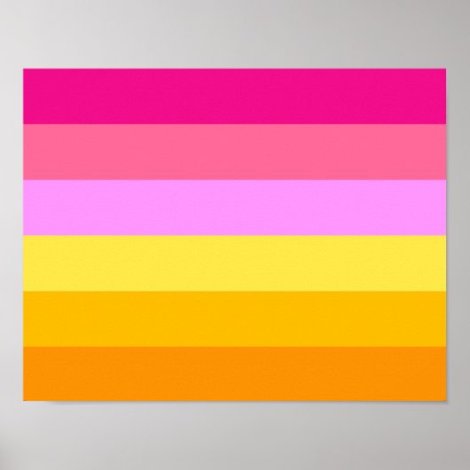 Lesbische Pride-vlag (dageraad) Poster (Voorkant)