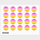 Lesbische Pride-vlag (dageraad) Ronde Sticker (Vel)