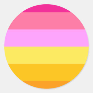 Lesbische Pride-vlag (dageraad) Ronde Sticker