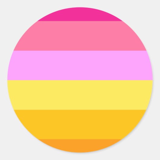 Lesbische Pride-vlag (dageraad) Ronde Sticker (Voorkant)