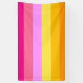 Lesbische Pride-vlag (dageraad) Spandoek (Verticaal)