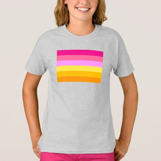 Lesbische Pride-vlag (dageraad) T-shirt (Voorkant)