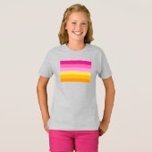 Lesbische Pride-vlag (dageraad) T-shirt (Voorkant volledig)