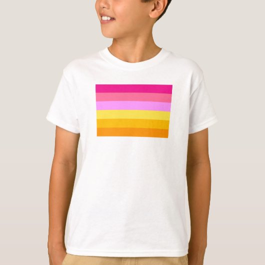 Lesbische Pride-vlag (dageraad) T-shirt (Voorkant)