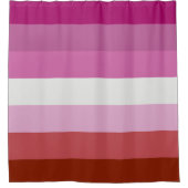 Lesbische Pride-vlag Douchegordijn (Voorkant)