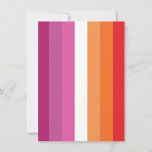 Lesbische Pride-vlag Feestdagenkaart (Voorkant)