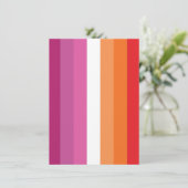 Lesbische Pride-vlag Feestdagenkaart (Staand voorkant)