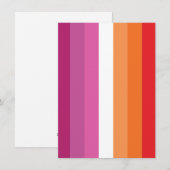 Lesbische Pride-vlag Feestdagenkaart (Voorkant / Achterkant)