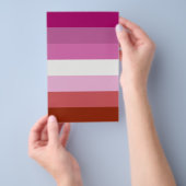 Lesbische Pride-vlag Flyer (Hand)
