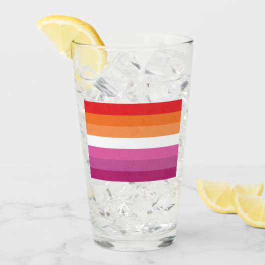 Lesbische Pride-vlag Glas (Voorkant ijs)