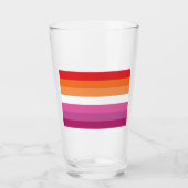 Lesbische Pride-vlag Glas (Voorkant)
