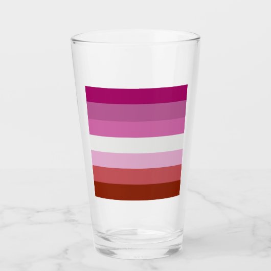 Lesbische Pride-vlag Glas (Voorkant)