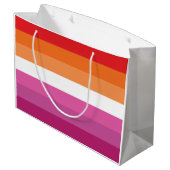 Lesbische Pride-vlag Groot Cadeauzakje (Achterkant Gekanteld)