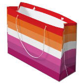 Lesbische Pride-vlag Groot Cadeauzakje (Achterkant Gekanteld)