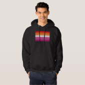 Lesbische Pride-vlag Hoodie (Voorkant volledig)