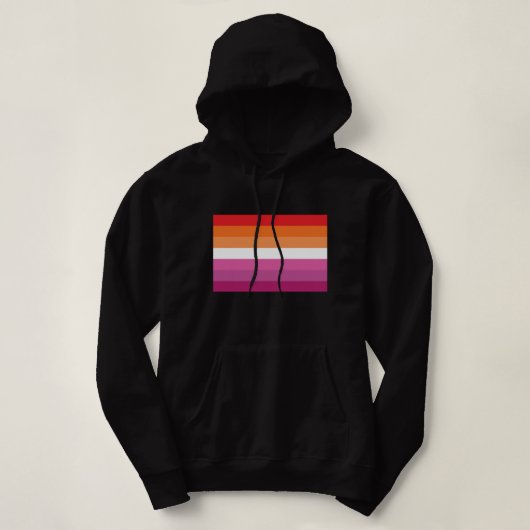 Lesbische Pride-vlag Hoodie (Design voorkant)
