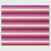 Lesbische Pride Vlag Horizontaal Cadeaupapier (Vlak)
