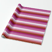 Lesbische Pride Vlag Horizontaal Cadeaupapier (Uitgerold)