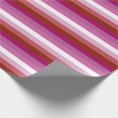 Lesbische Pride Vlag Horizontaal Cadeaupapier (Hoek)