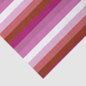 Lesbische Pride vlag horizontaal Tissuepapier (Detail)