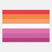 Lesbische Pride-vlag Inpakpapier Vel (Voorkant)