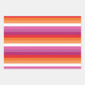 Lesbische Pride-vlag Inpakpapier Vel (Voorkant 3)