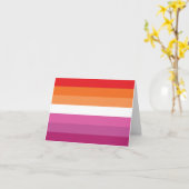 Lesbische Pride-vlag Kaart (Gele Bloem)