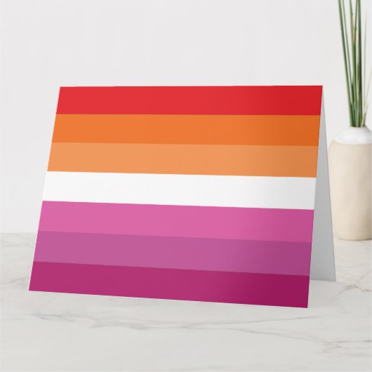 Lesbische Pride-vlag Kaart (Voorkant)