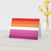 Lesbische Pride-vlag Kaart (Gele Bloem)