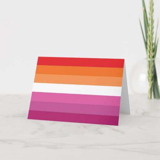Lesbische Pride-vlag Kaart (Voorkant)