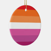 Lesbische Pride-vlag Keramisch Ornament (Rechts)