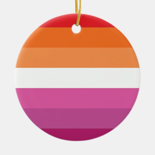 Lesbische Pride-vlag Keramisch Ornament (Voorkant)