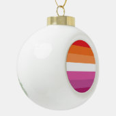 Lesbische Pride-vlag Keramische Bal Ornament (Links)