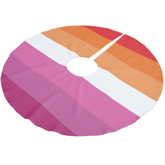 Lesbische Pride-vlag Kerstboom Rok (Gekanteld)