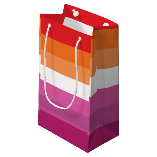 Lesbische Pride-vlag Klein Cadeauzakje (Voorkant Gekanteld)