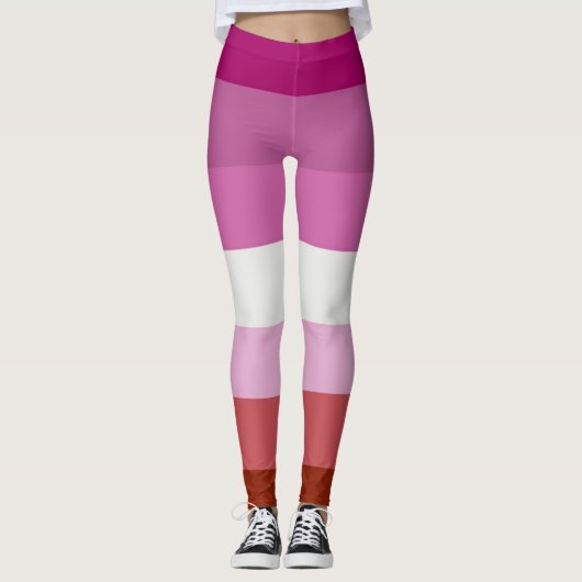 Lesbische Pride-vlag Leggings (Voorkant)