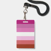 Lesbische Pride Vlag LGBTQ Badge (Voorzijde met lanyard)
