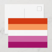Lesbische Pride Vlag LGBTQ Briefkaart (Voorkant / Achterkant)