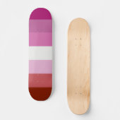 Lesbische Pride Vlag LGBTQ Persoonlijk Skateboard (Voorkant)