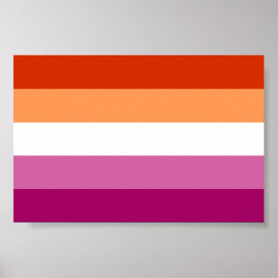 Lesbische Pride Vlag LGBTQ Poster